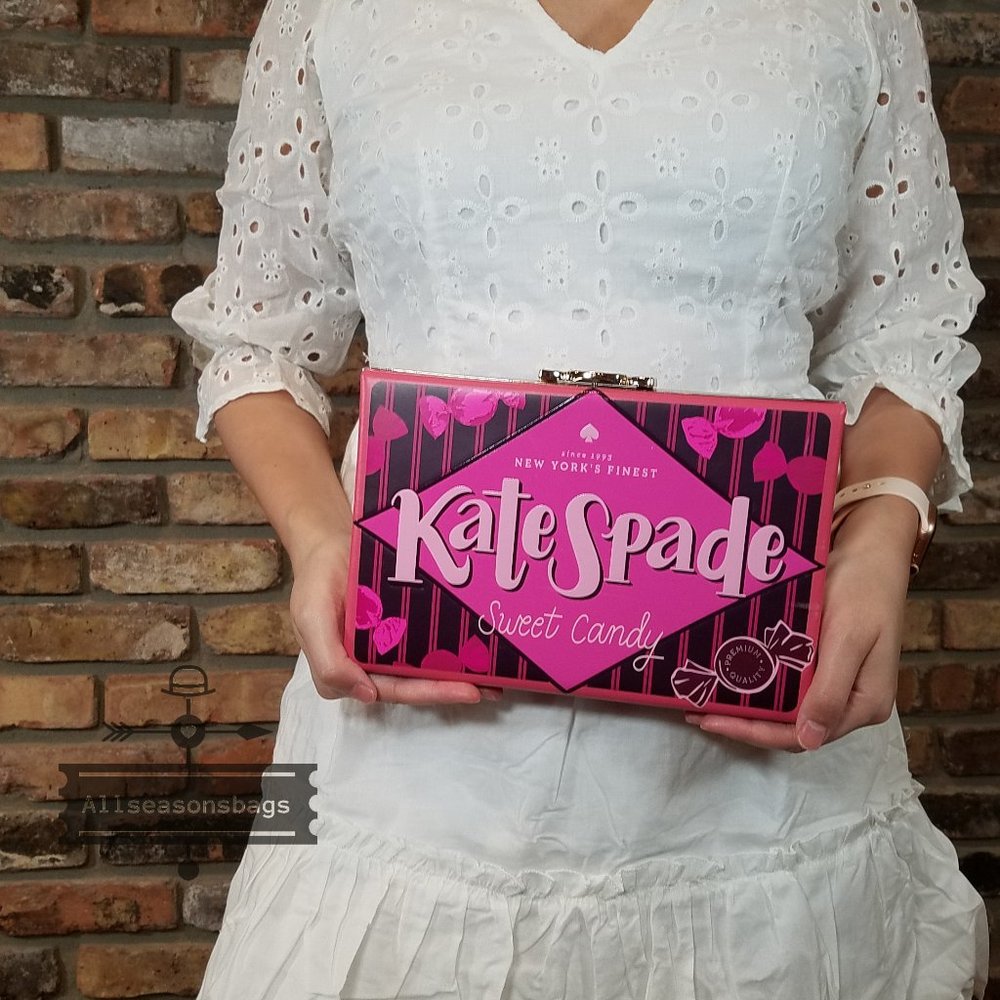 Kate Spade NY New York Candy Pink CLUTCH AUTHENTIC NWT Christmas Shopping